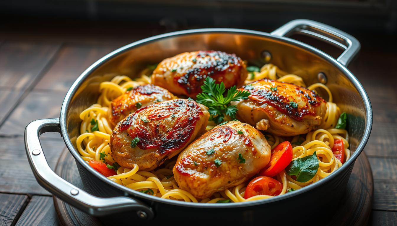 One-Pan Chicken with Buttered Noodles